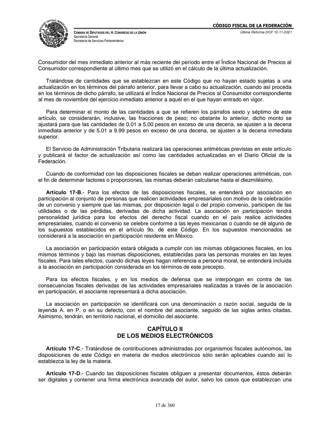 # MEXICA
CAMARA DE DIPUTADOS DEL H. CONGRESO DE LA UNIÓN
Secretaría General
Secretaría de Servicios Parlamentarios
# CÓDIGO FISCAL DE LA FE