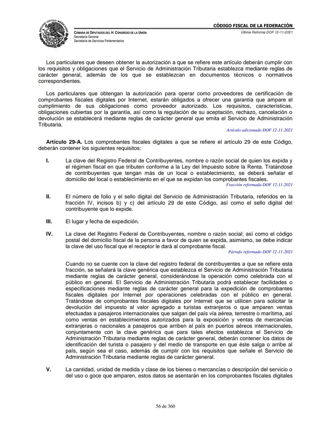 # MEXICA
CAMARA DE DIPUTADOS DEL H. CONGRESO DE LA UNIÓN
Secretaría General
Secretaría de Servicios Parlamentarios
# CÓDIGO FISCAL DE LA FE