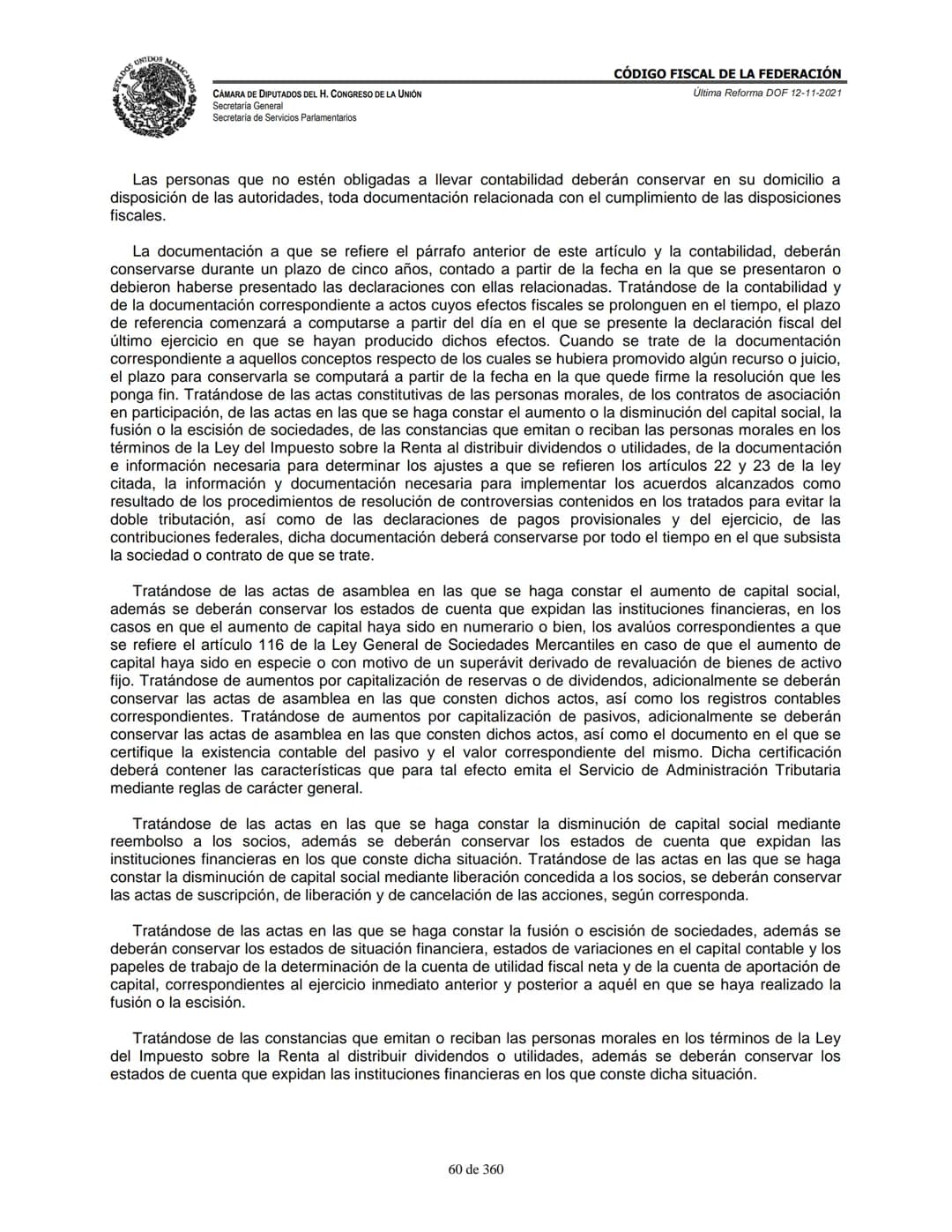 # MEXICA
CAMARA DE DIPUTADOS DEL H. CONGRESO DE LA UNIÓN
Secretaría General
Secretaría de Servicios Parlamentarios
# CÓDIGO FISCAL DE LA FE