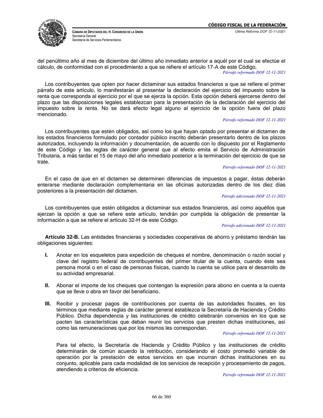 # MEXICA
CAMARA DE DIPUTADOS DEL H. CONGRESO DE LA UNIÓN
Secretaría General
Secretaría de Servicios Parlamentarios
# CÓDIGO FISCAL DE LA FE