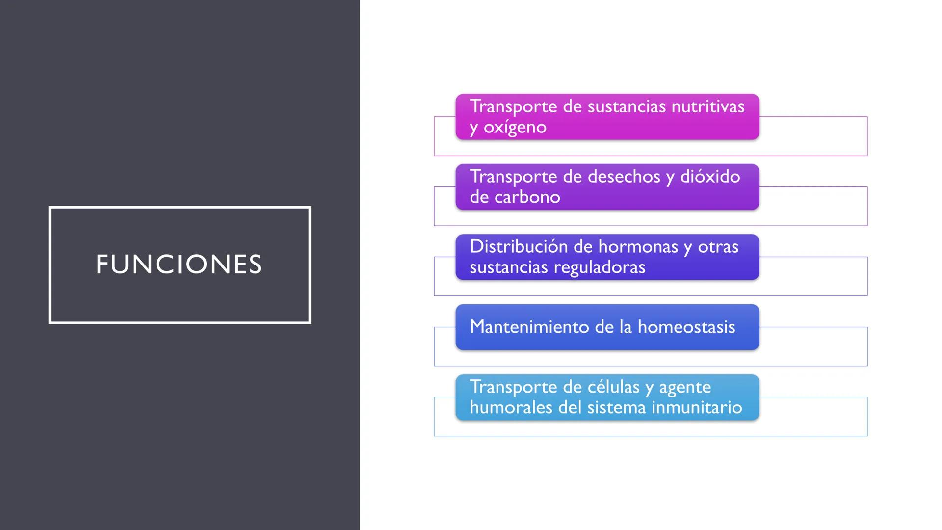 # SANGRE Y MÉDULA ÓSEA
Es tejido conjuntivo líquido que circula a través del aparato cardiovascular FUNCIONES
Transporte de sustancias nut