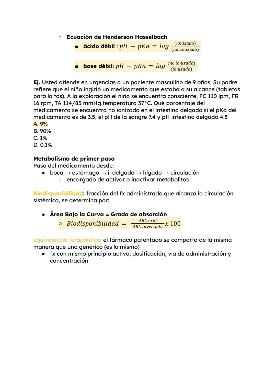 1er parcial # GeneraLIDADES
Farmacología: estudio de las sustancias que interactúan con los sistemas
vivos a través de procesos bioquímicos