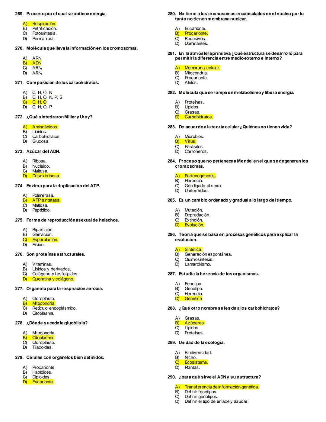 # BIOLOGÍA
1. Estructura cercana al núcleo cuya función es intervenir en la división celular.
A) Aparato de Golgi.
B) Centriolo.
C) Mitocon