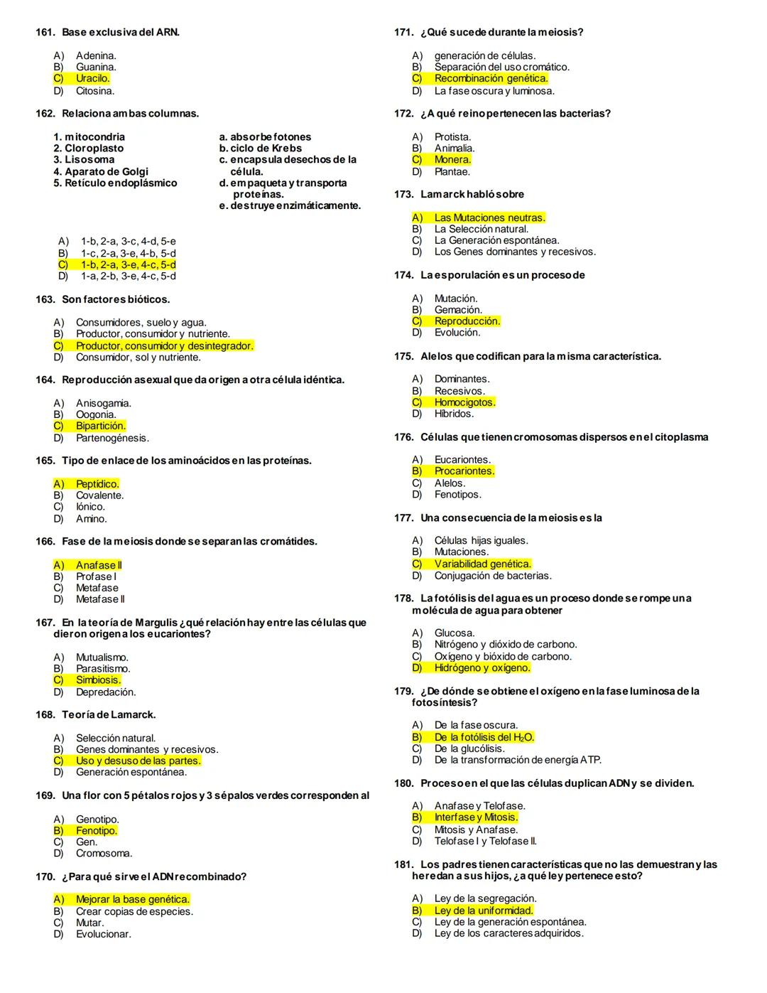 # BIOLOGÍA
1. Estructura cercana al núcleo cuya función es intervenir en la división celular.
A) Aparato de Golgi.
B) Centriolo.
C) Mitocon