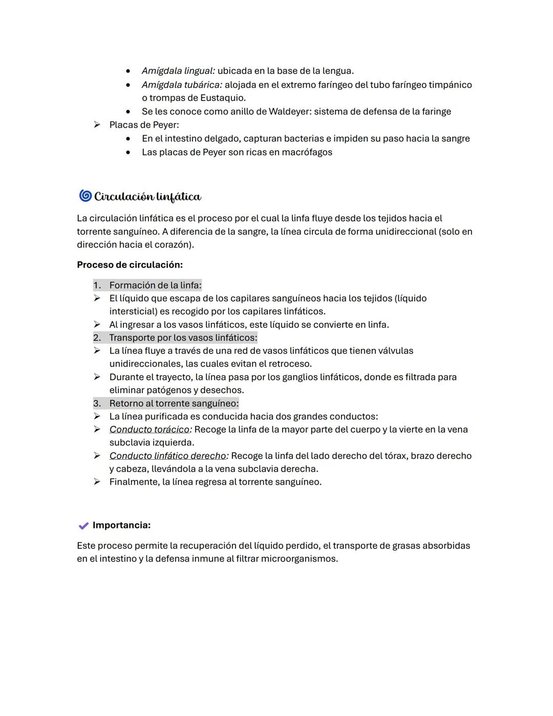 # GUÍA DE ESTUDIO: SISTEMA LINFÁTICO
✔ 1. Introducción al Sistema Linfático
El sistema linfático forma parte del sistema circulatorio.
¿C