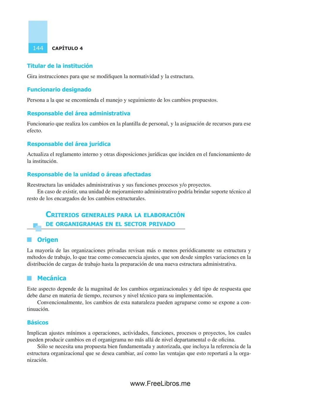 # 4
# Estructuras
# organizacionales
OBJETIVOS
* Aplicar las normas y recomendaciones técnicas funda-
mentales para conceptualizar, dis