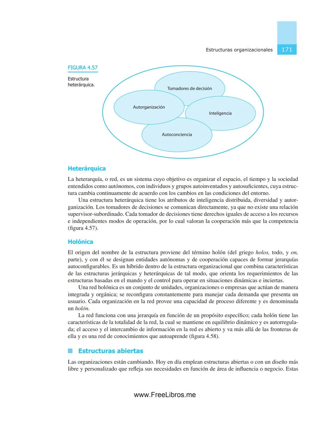 # 4
# Estructuras
# organizacionales
OBJETIVOS
* Aplicar las normas y recomendaciones técnicas funda-
mentales para conceptualizar, dis