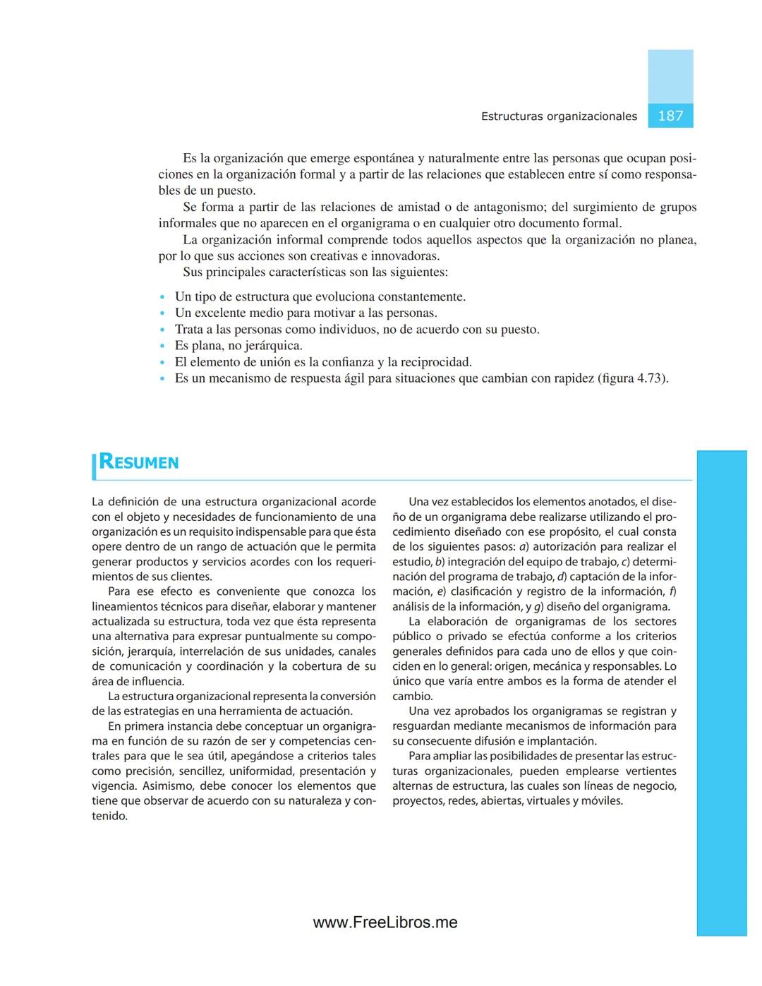 # 4
# Estructuras
# organizacionales
OBJETIVOS
* Aplicar las normas y recomendaciones técnicas funda-
mentales para conceptualizar, dis