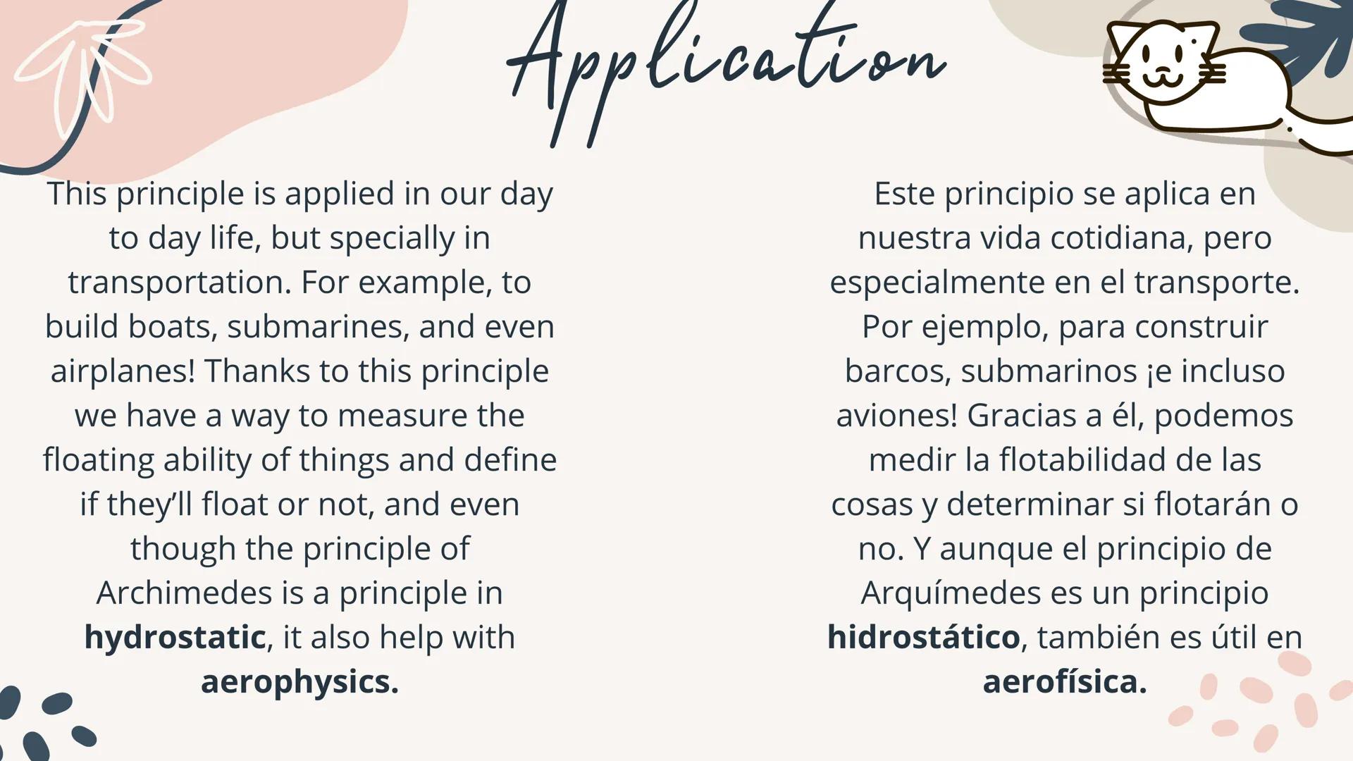 # Theorem of Arquímides
Made by: Montse, Andrea,
Luna, Zoe y Rocío 01 What is Archimedes' principle?
Index
02 Applications of Archimedes' p