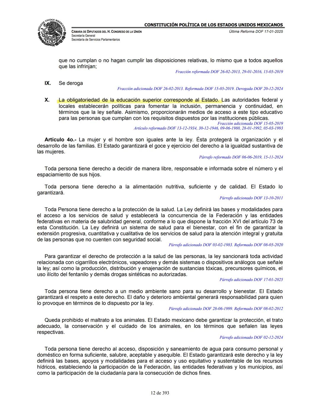 --- OCR Start ---
E
MEXICA
CAMARA DE DIPUTADOS DEL H. CONGRESO DE LA UNIÓN
Secretaría General
Secretaría de Servicios Parlamentarios
CONSTIT