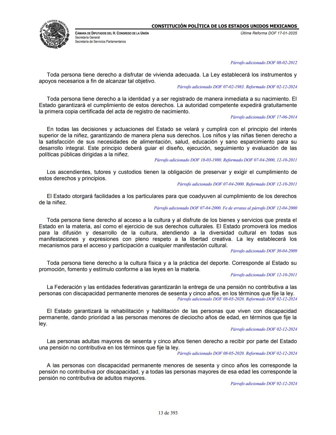 --- OCR Start ---
E
MEXICA
CAMARA DE DIPUTADOS DEL H. CONGRESO DE LA UNIÓN
Secretaría General
Secretaría de Servicios Parlamentarios
CONSTIT