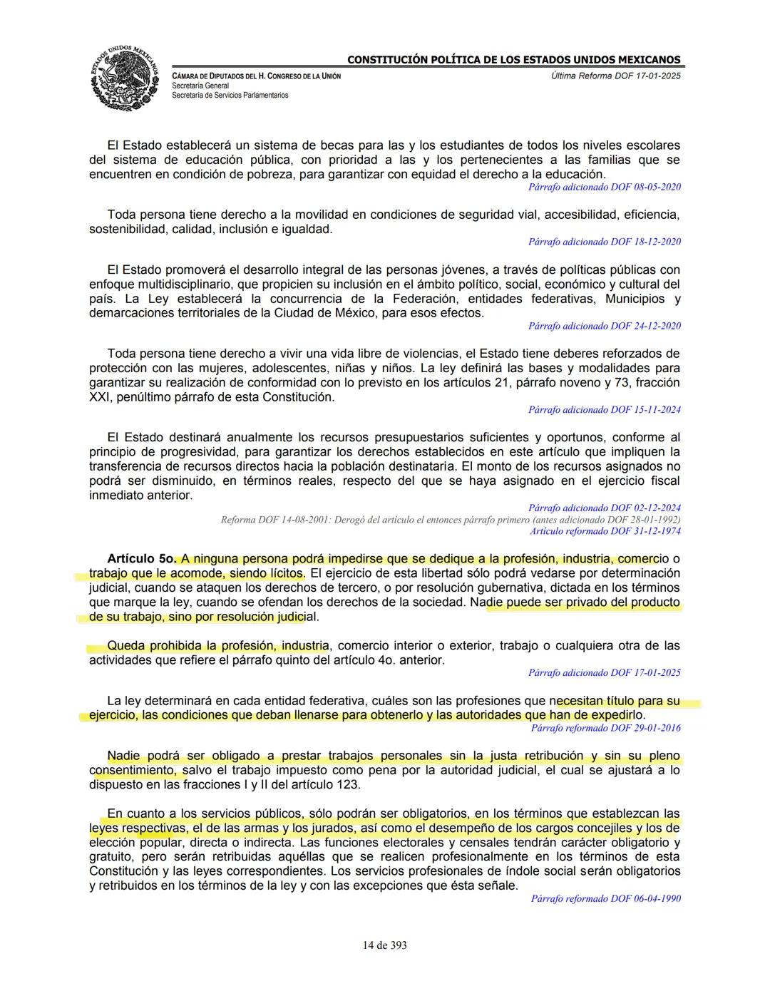 --- OCR Start ---
E
MEXICA
CAMARA DE DIPUTADOS DEL H. CONGRESO DE LA UNIÓN
Secretaría General
Secretaría de Servicios Parlamentarios
CONSTIT
