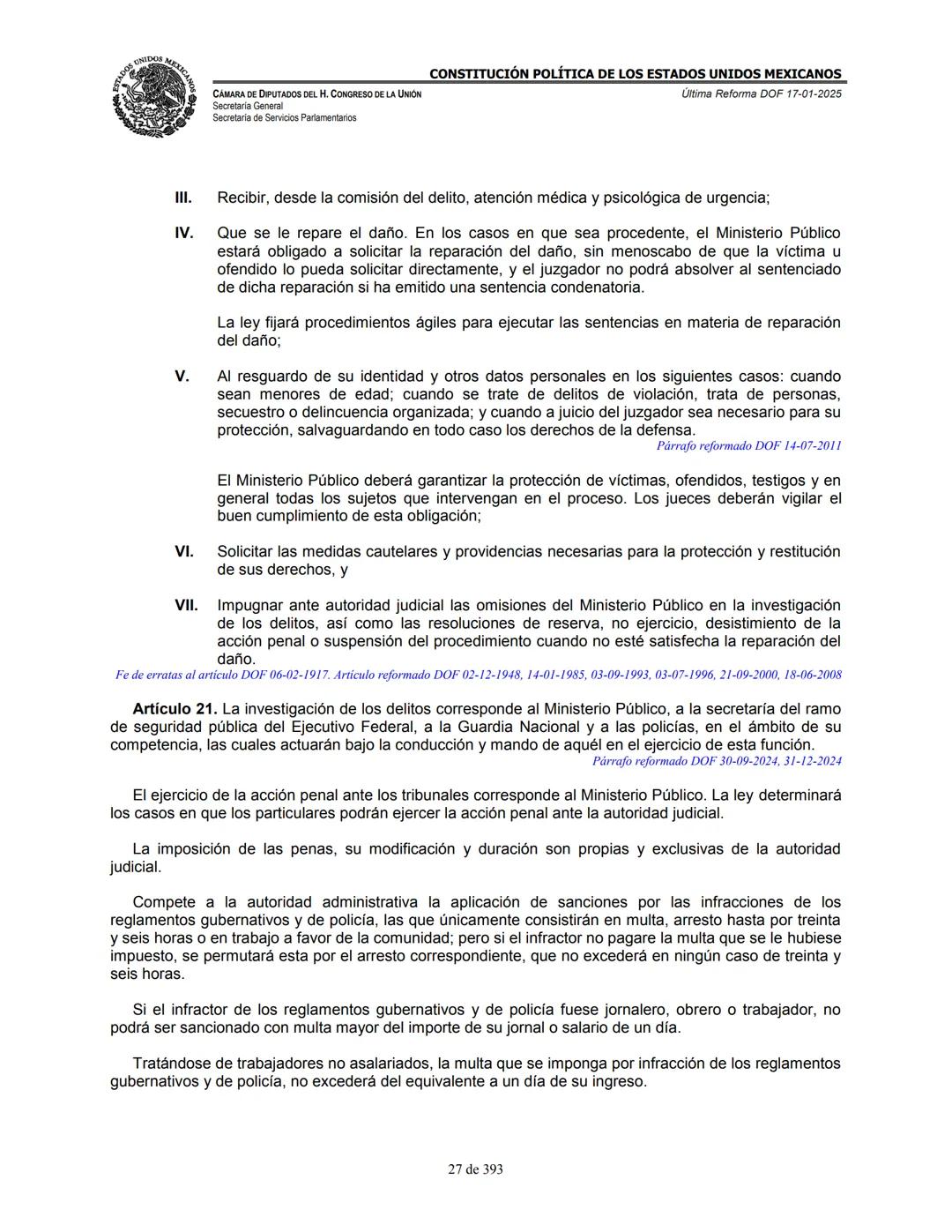 --- OCR Start ---
E
MEXICA
CAMARA DE DIPUTADOS DEL H. CONGRESO DE LA UNIÓN
Secretaría General
Secretaría de Servicios Parlamentarios
CONSTIT
