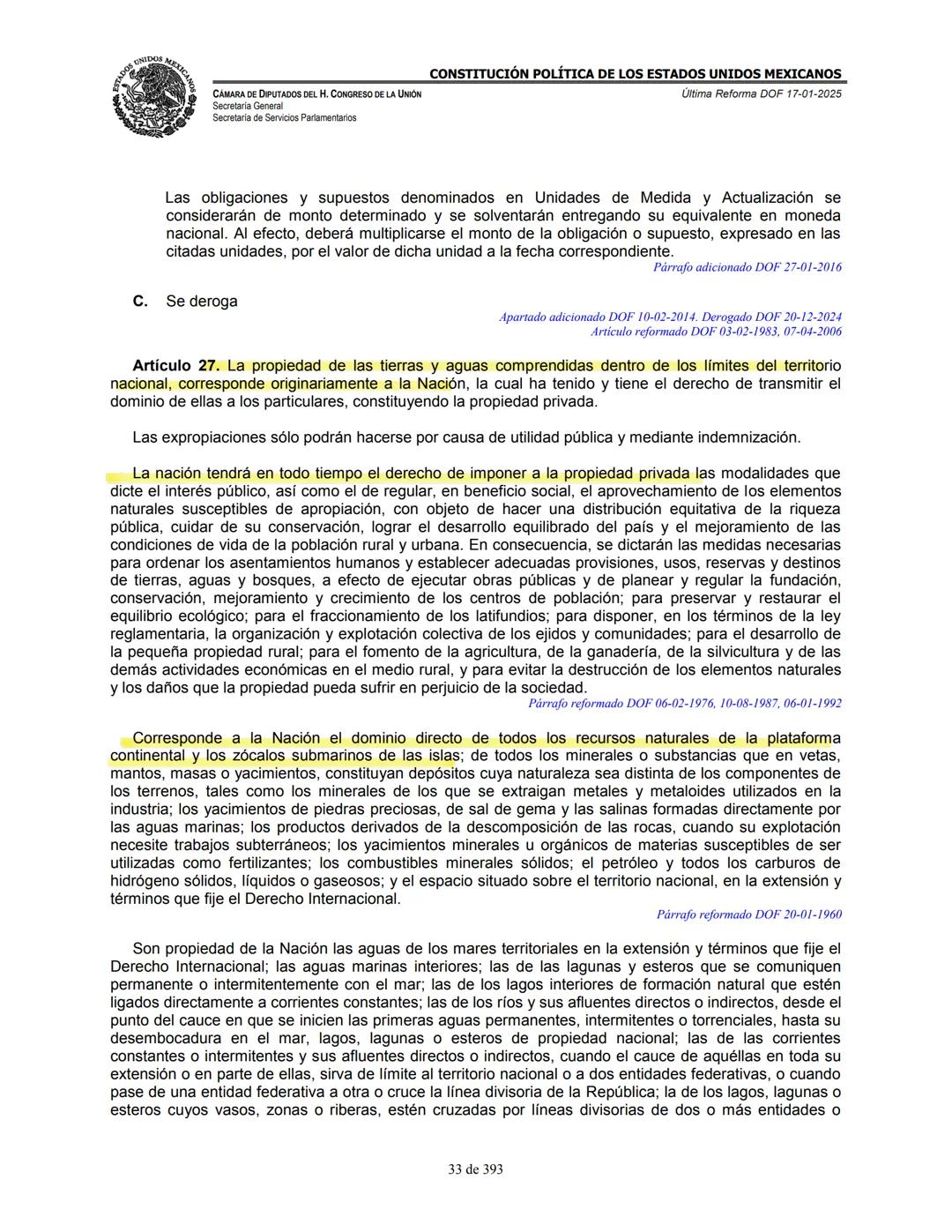 --- OCR Start ---
E
MEXICA
CAMARA DE DIPUTADOS DEL H. CONGRESO DE LA UNIÓN
Secretaría General
Secretaría de Servicios Parlamentarios
CONSTIT