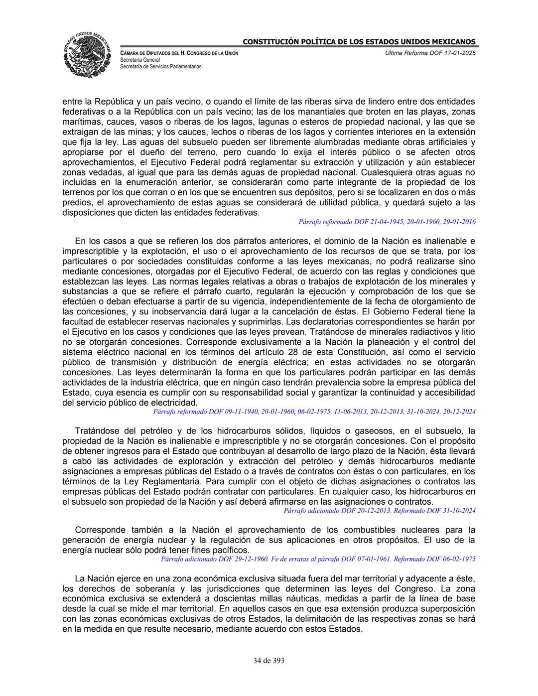 --- OCR Start ---
E
MEXICA
CAMARA DE DIPUTADOS DEL H. CONGRESO DE LA UNIÓN
Secretaría General
Secretaría de Servicios Parlamentarios
CONSTIT