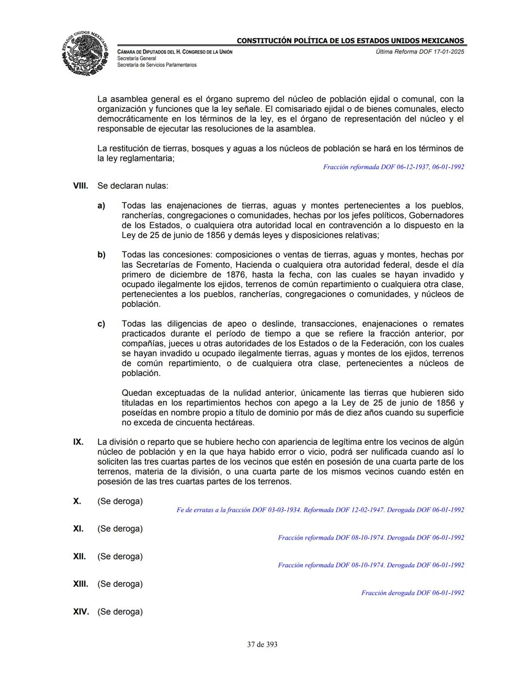 --- OCR Start ---
E
MEXICA
CAMARA DE DIPUTADOS DEL H. CONGRESO DE LA UNIÓN
Secretaría General
Secretaría de Servicios Parlamentarios
CONSTIT