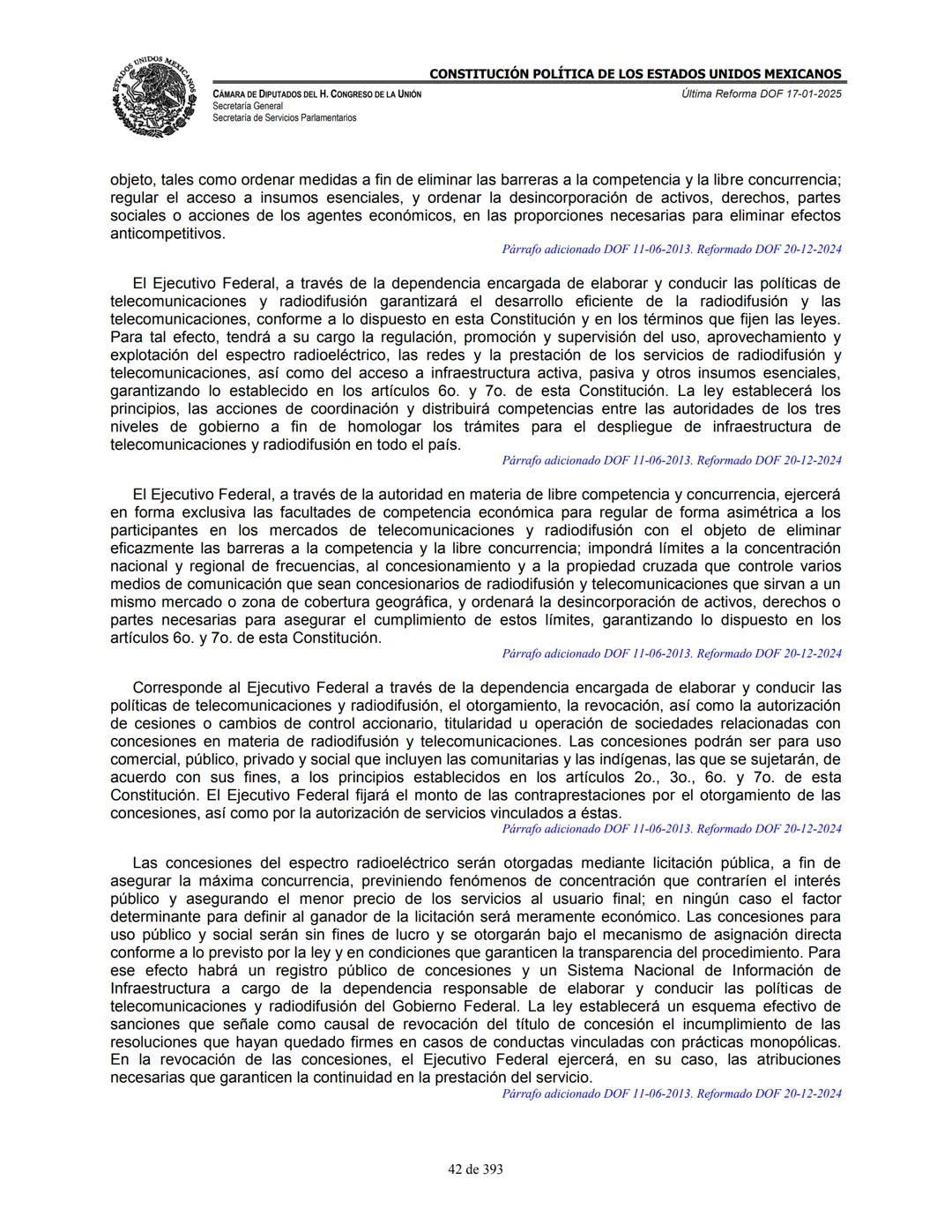 --- OCR Start ---
E
MEXICA
CAMARA DE DIPUTADOS DEL H. CONGRESO DE LA UNIÓN
Secretaría General
Secretaría de Servicios Parlamentarios
CONSTIT