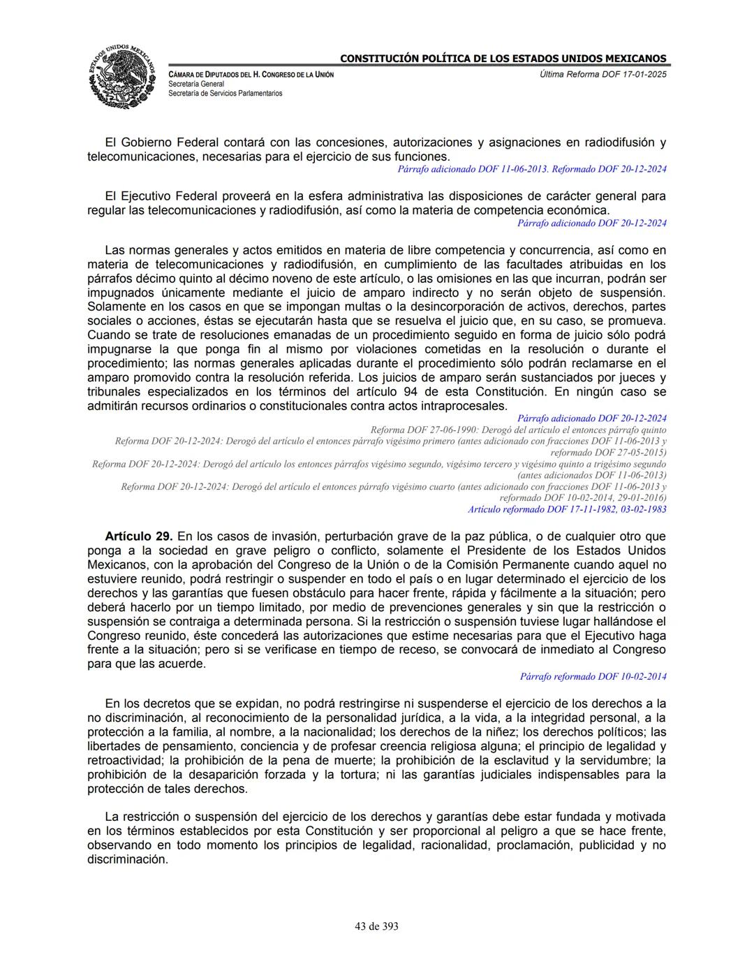 --- OCR Start ---
E
MEXICA
CAMARA DE DIPUTADOS DEL H. CONGRESO DE LA UNIÓN
Secretaría General
Secretaría de Servicios Parlamentarios
CONSTIT