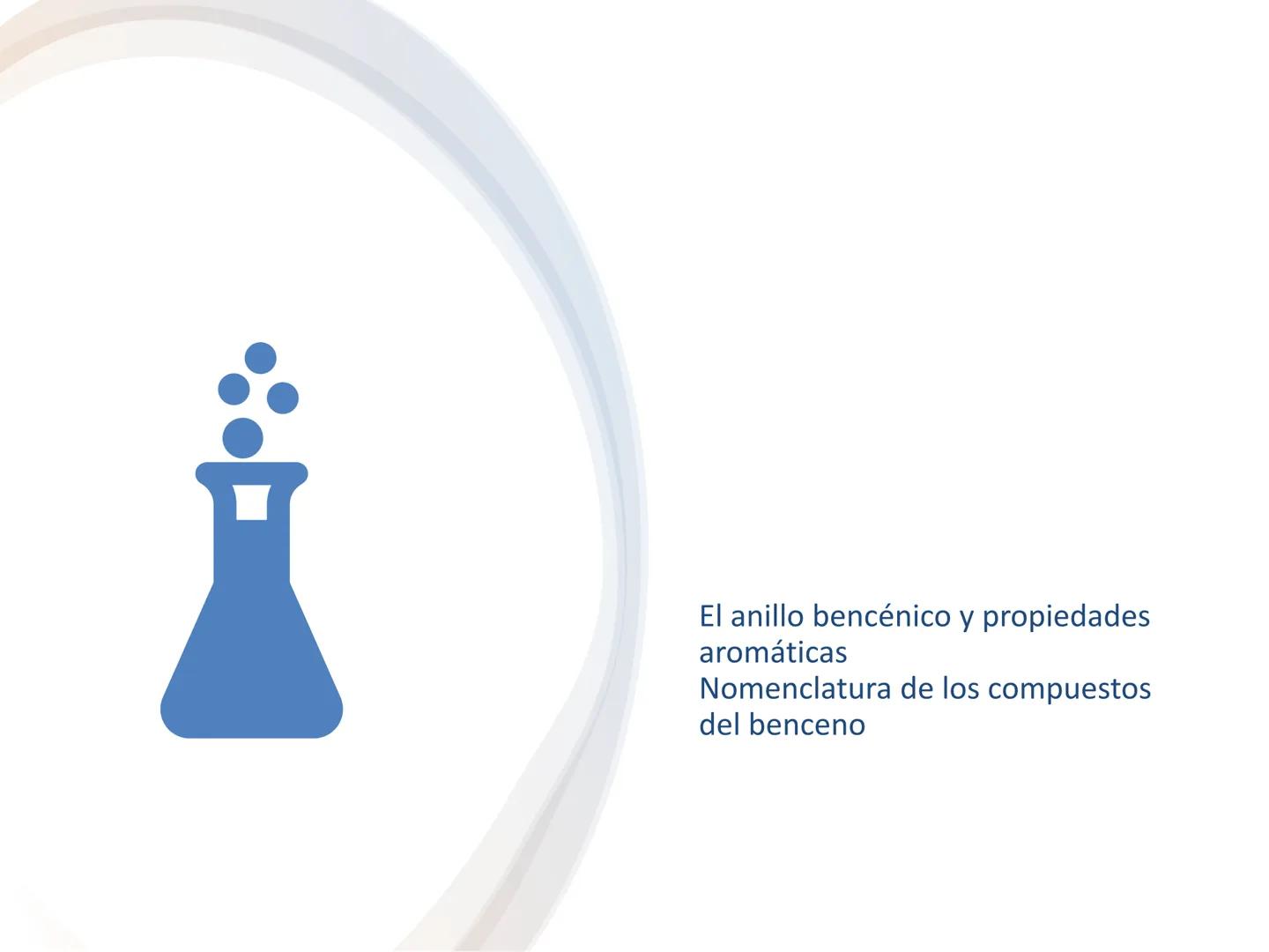 El anillo bencénico y propiedades aromáticas
Nomenclatura de los compuestos del benceno •
Descubrimiento del Benceno
En 1825, Michael Farada
