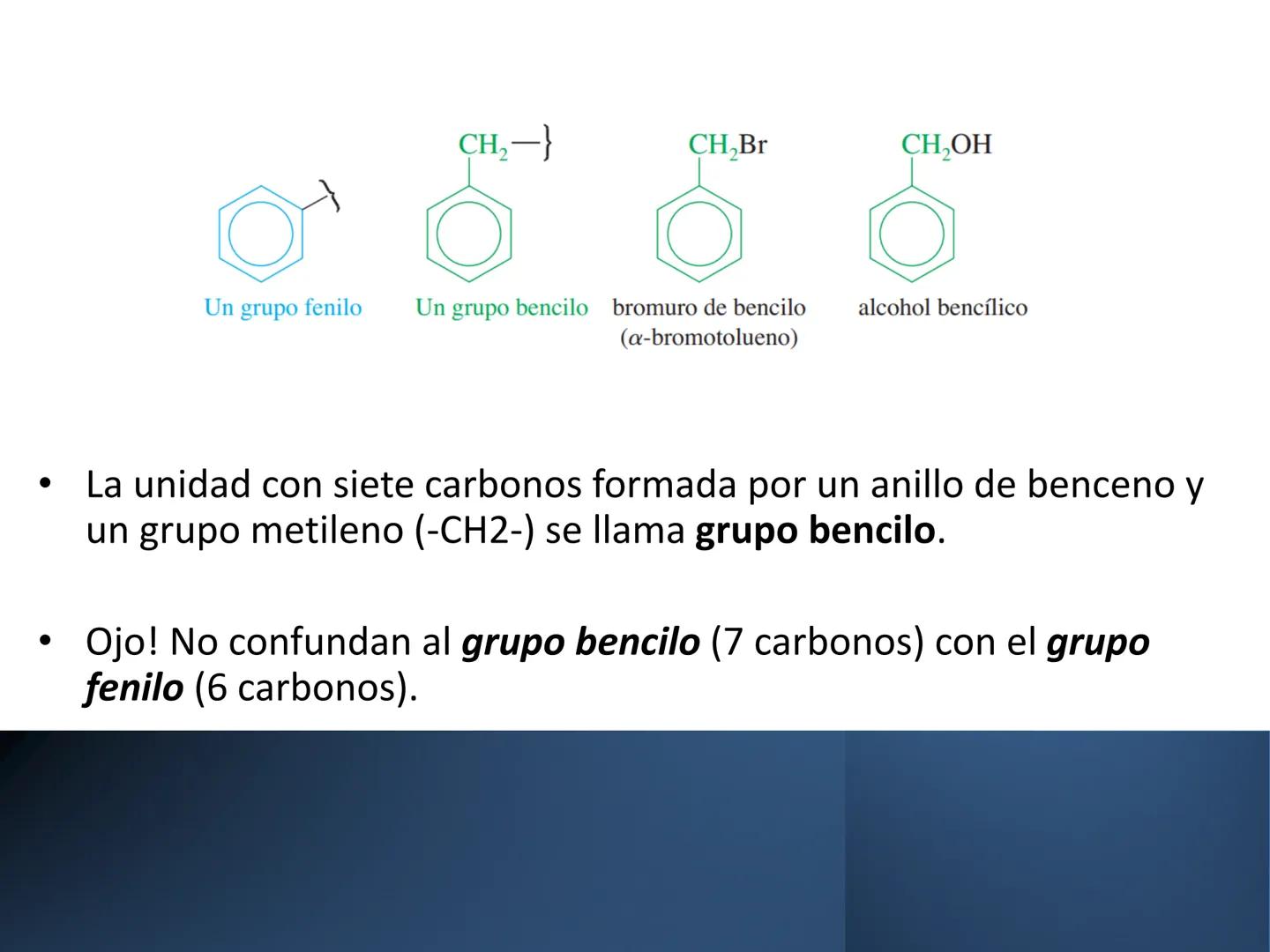 El anillo bencénico y propiedades aromáticas
Nomenclatura de los compuestos del benceno •
Descubrimiento del Benceno
En 1825, Michael Farada