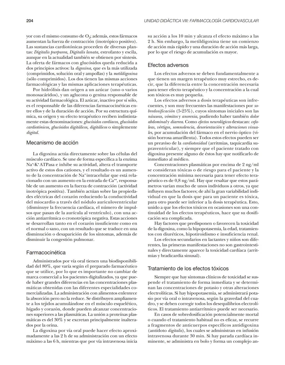 # UNIDAD DIDÁCTICA VIII
FARMACOLOGIA
CARDIOVASCULAR
24
GLUCÓSIDOS CARDÍACOS
C. Fraile Clemente y M.A. Ocaña Gómez
OBJETIVOS
* Conocer l