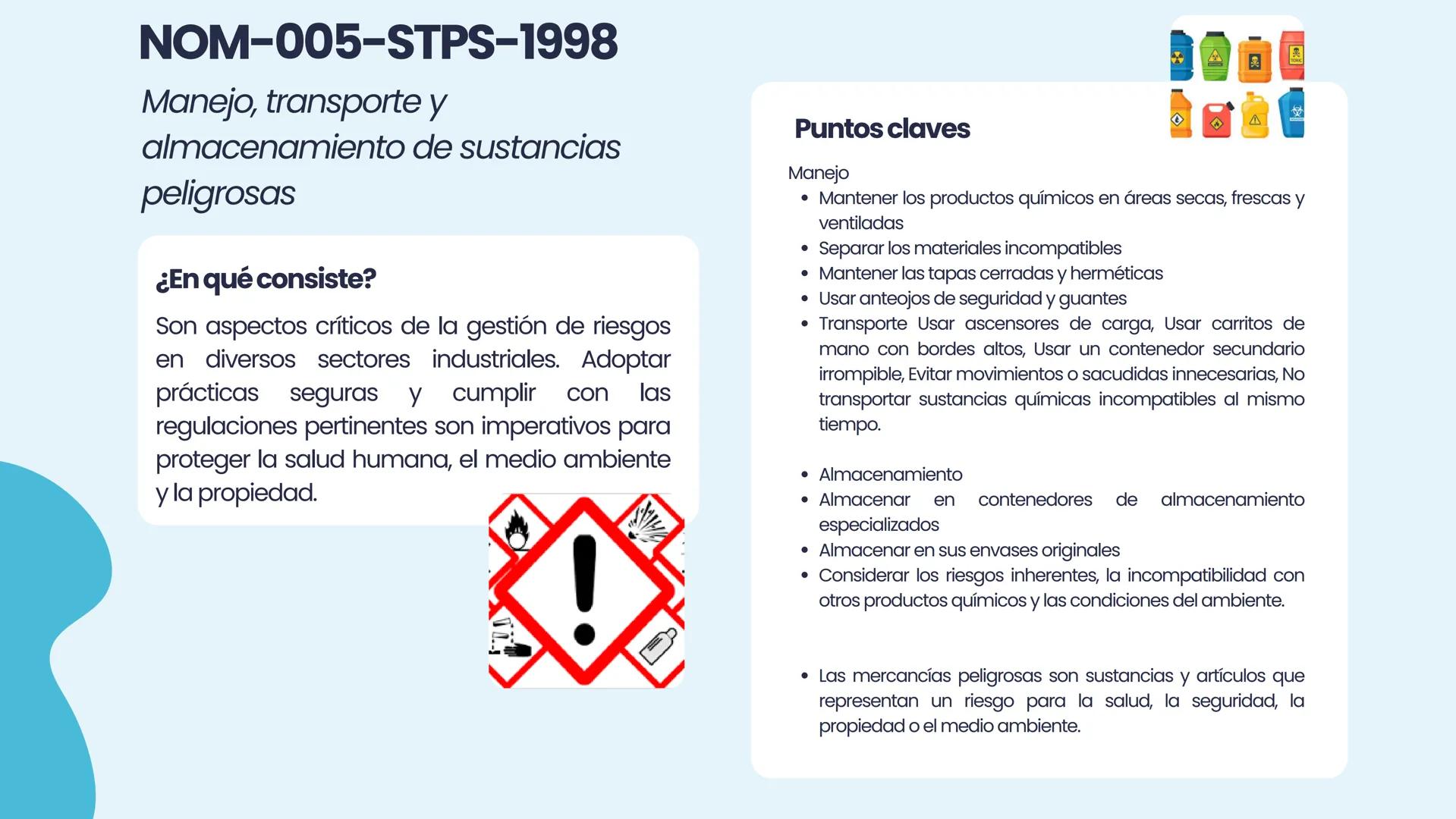 NOM
2.2 NORMAS OFICIALES
MEXICANAS (NOM-STPS)
EQUIPO 2
↑ Marco legal
NORMAS OFICIALES
MEXICANAS
STPS
Salud
Seguridad
Organización
+