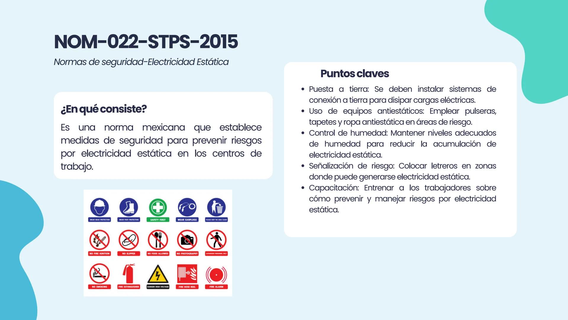 NOM
2.2 NORMAS OFICIALES
MEXICANAS (NOM-STPS)
EQUIPO 2
↑ Marco legal
NORMAS OFICIALES
MEXICANAS
STPS
Salud
Seguridad
Organización
+