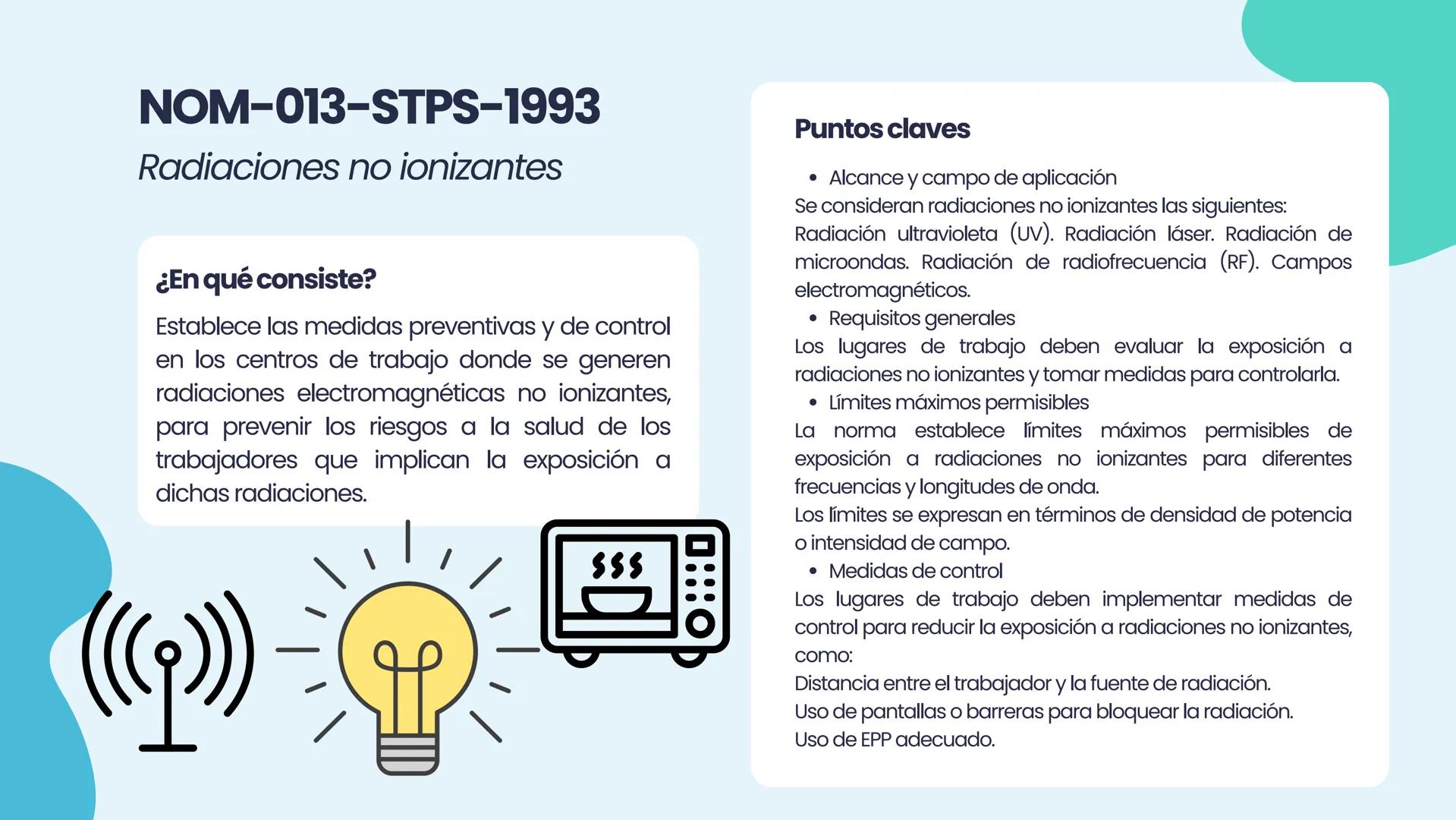 NOM
2.2 NORMAS OFICIALES
MEXICANAS (NOM-STPS)
EQUIPO 2
↑ Marco legal
NORMAS OFICIALES
MEXICANAS
STPS
Salud
Seguridad
Organización
+