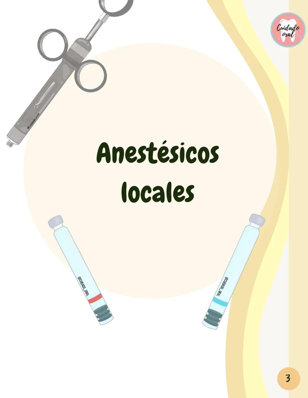 # Técnicas de
anestesia
@Cuidado_oral
@Cuidado.oral # Indice
Pagina 51 (BNAI)
Pagina 64-65 (Gol-gates)
Anestésicos locales
3-12
Considerac