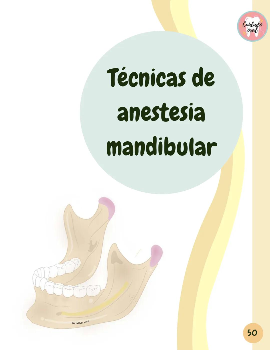 # Técnicas de
anestesia
@Cuidado_oral
@Cuidado.oral # Indice
Pagina 51 (BNAI)
Pagina 64-65 (Gol-gates)
Anestésicos locales
3-12
Considerac