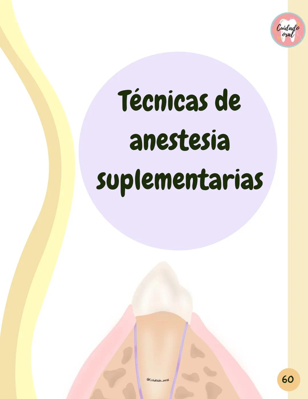 # Técnicas de
anestesia
@Cuidado_oral
@Cuidado.oral # Indice
Pagina 51 (BNAI)
Pagina 64-65 (Gol-gates)
Anestésicos locales
3-12
Considerac