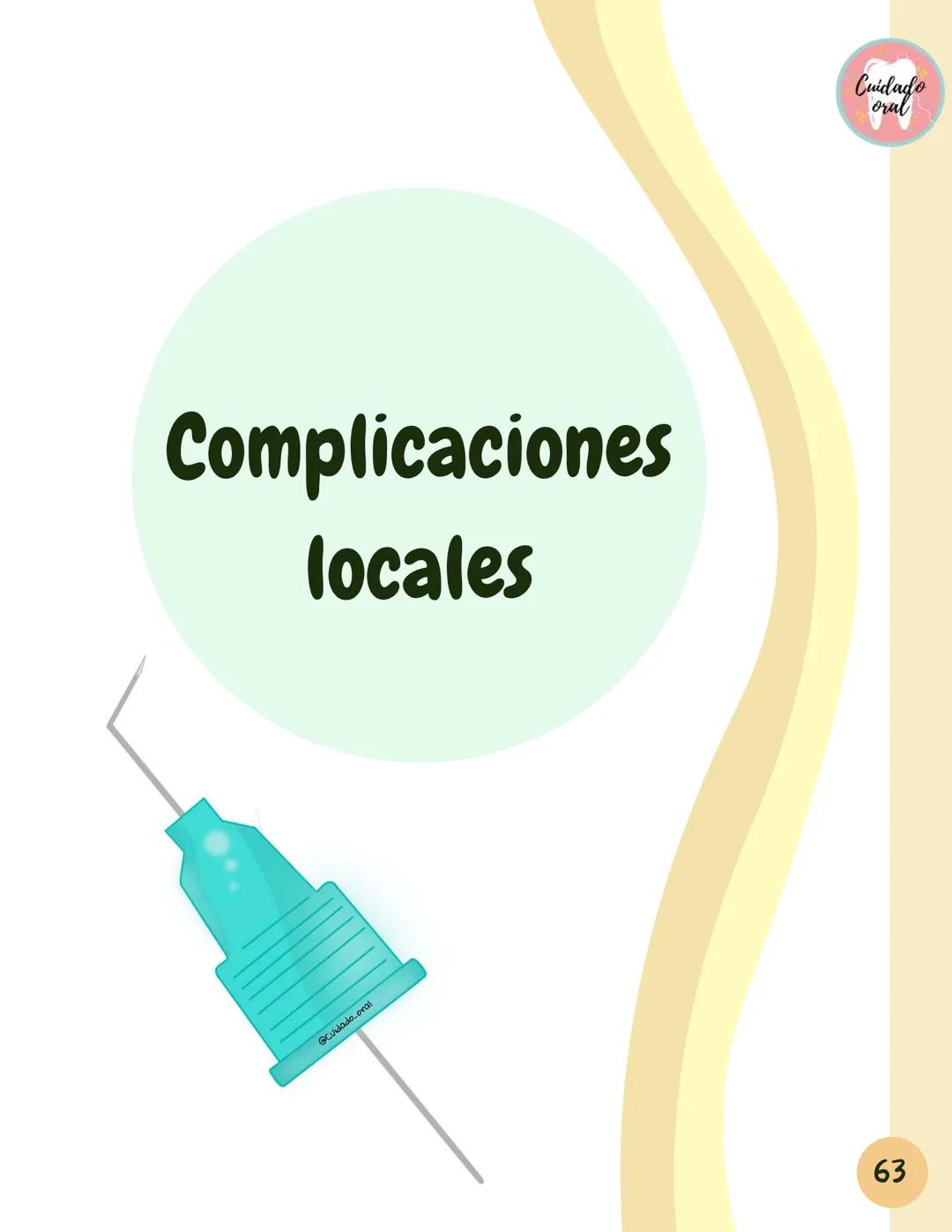 # Técnicas de
anestesia
@Cuidado_oral
@Cuidado.oral # Indice
Pagina 51 (BNAI)
Pagina 64-65 (Gol-gates)
Anestésicos locales
3-12
Considerac