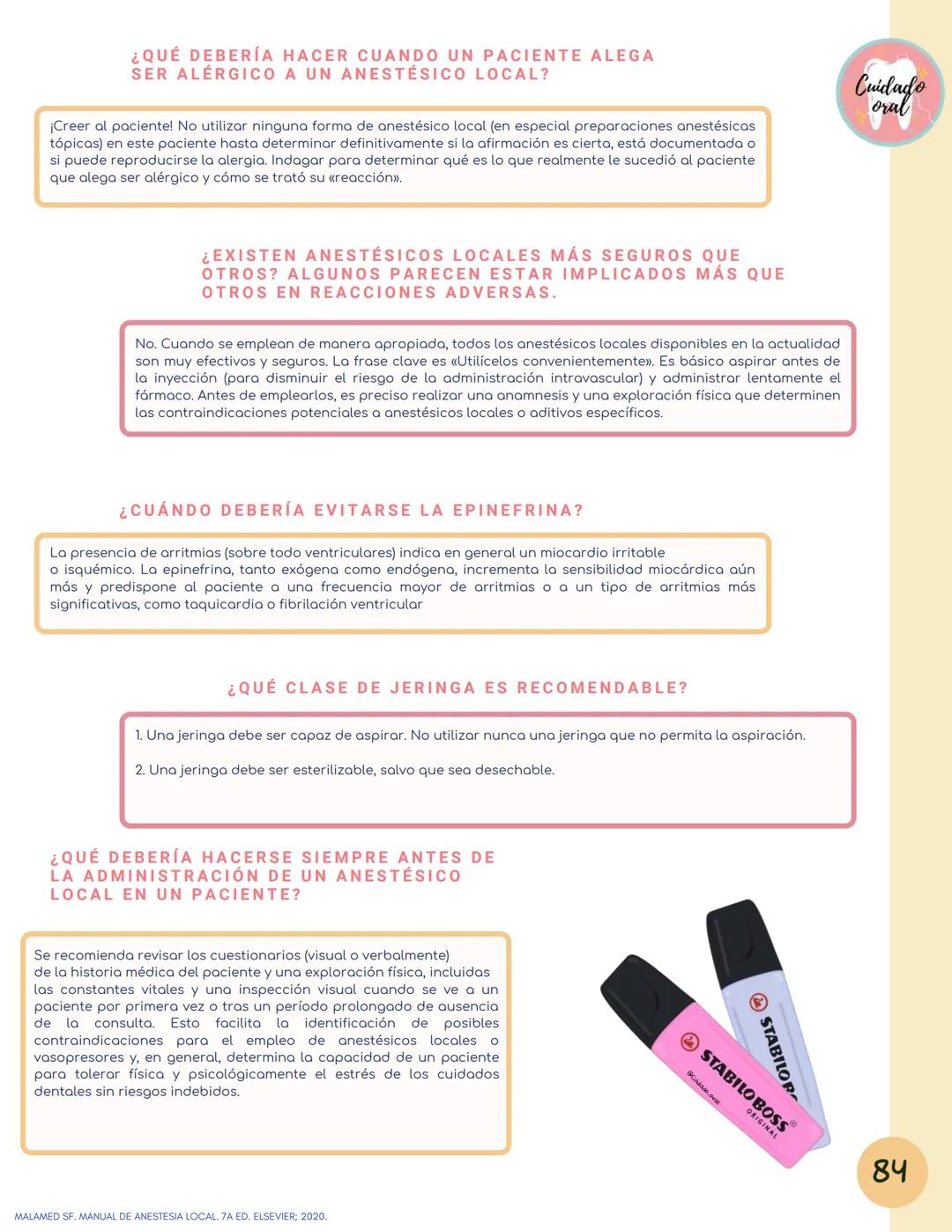 # Técnicas de
anestesia
@Cuidado_oral
@Cuidado.oral # Indice
Pagina 51 (BNAI)
Pagina 64-65 (Gol-gates)
Anestésicos locales
3-12
Considerac