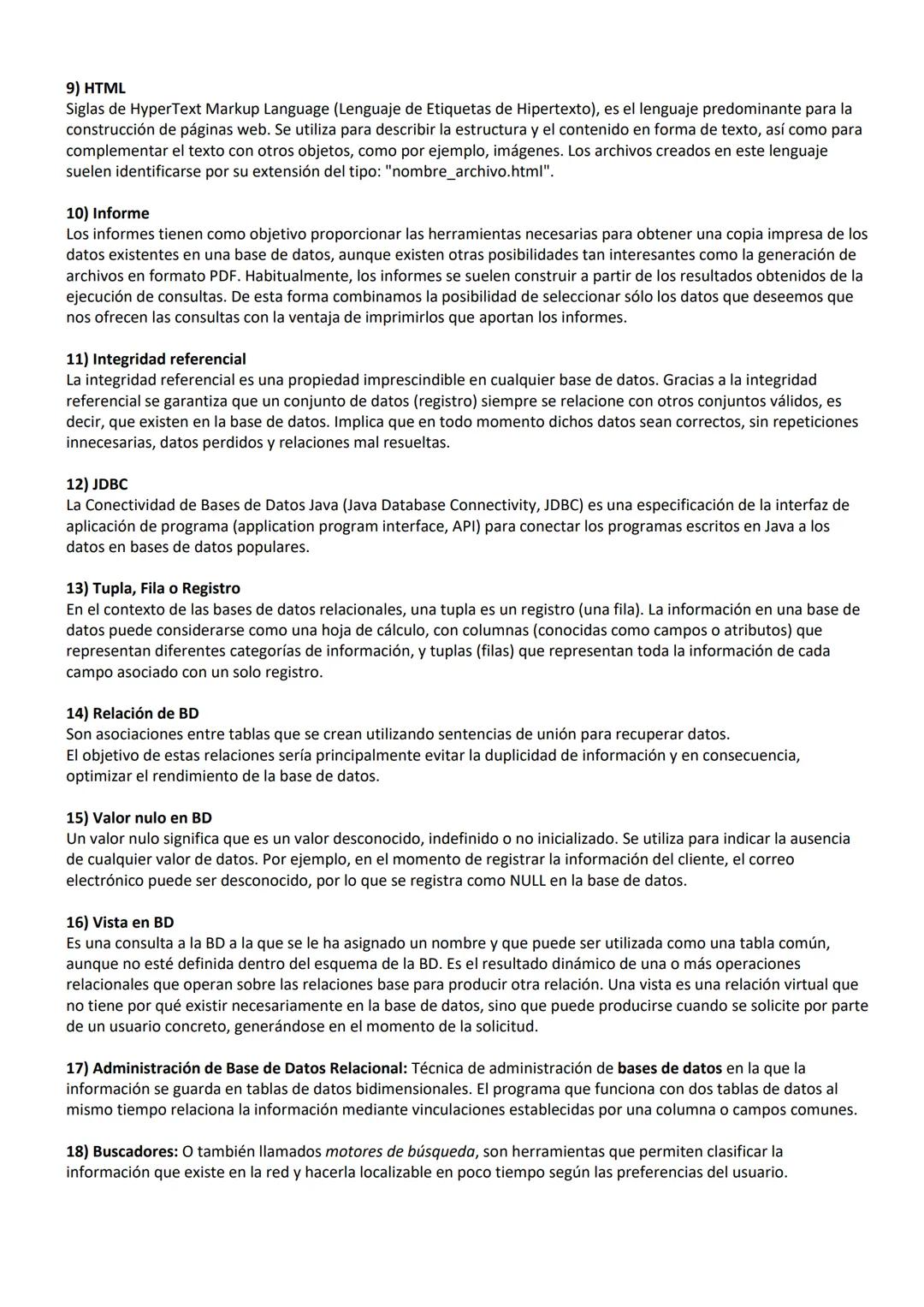 GLOSARIO DE TÉRMINOS #1
BASE DE DATOS
Primer Trimestre 2025
12º Q, R, S
1) Archivo
Un archivo es un elemento que contiene información y qu