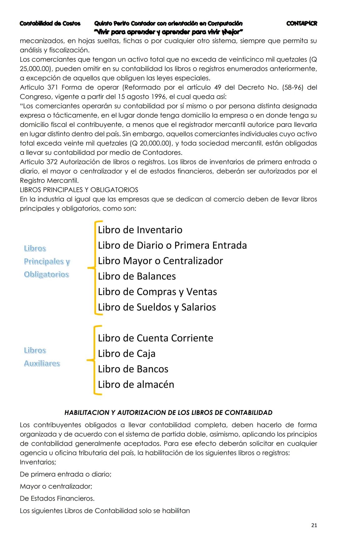--- OCR Start ---
CONTA
Costos
Primera Unidad
Contenido
Contabilidad
La Cuenta
Cuentas que se utilizan para
operar la Contabilidad
Partes de