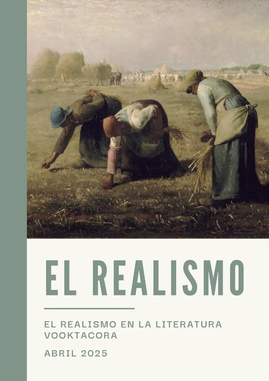# EL REALISMO
EL REALISMO EN LA LITERATURA
VOOKTACORA
ABRIL 2025 # El Realismo
## Origen:
El realismo se originó en Francia y se propagó
