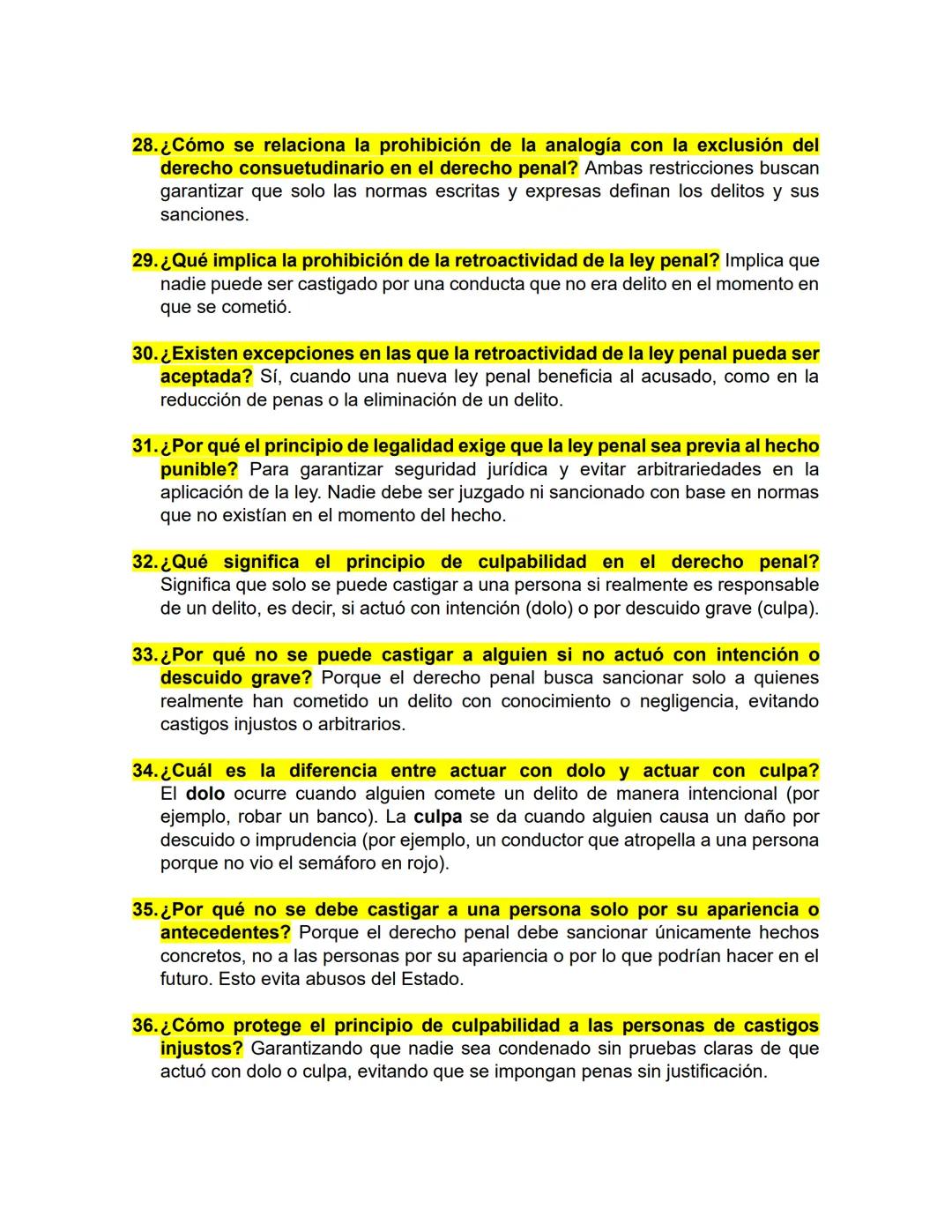 CAPÍTULO 2. DERECHO PENAL SUBJETIVO (FUNDAMENTOS ESENCIALES
DEL DERECHO PENAL)
1. ¿Qué es el Derecho Penal? Es el conjunto de normas jurídi