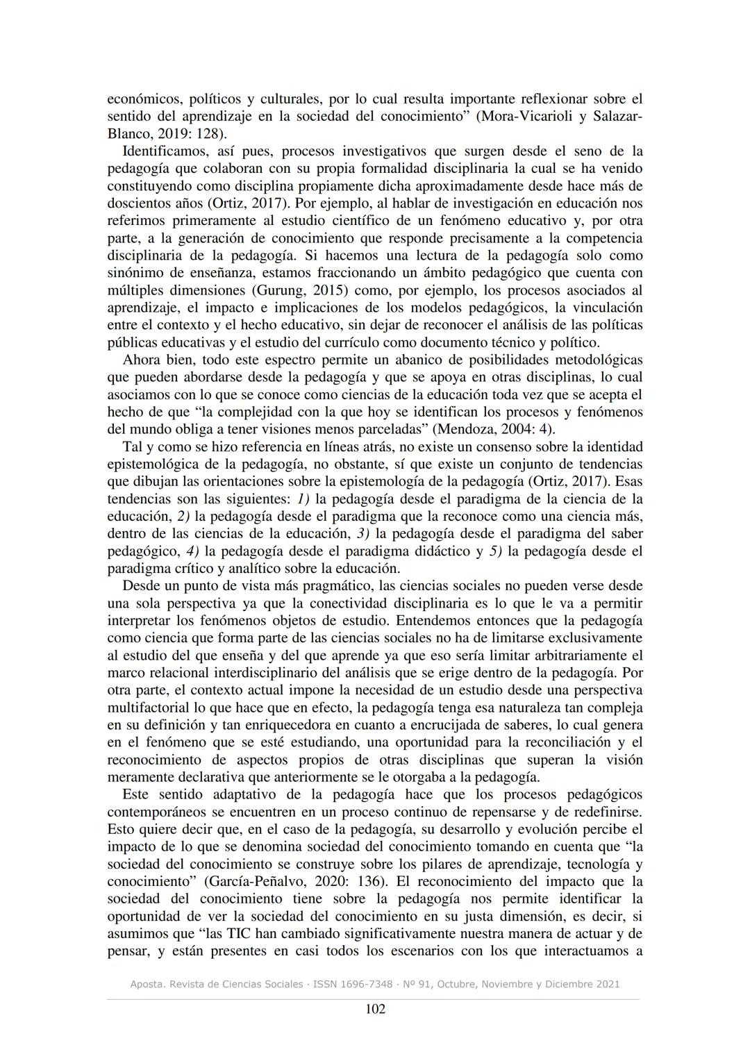 # aposta
revista de ciencias sociales
ISSN 1696-7348
N° 91, Octubre, Noviembre y Diciembre 2021
# Pedagogías emergentes: una aproximación e