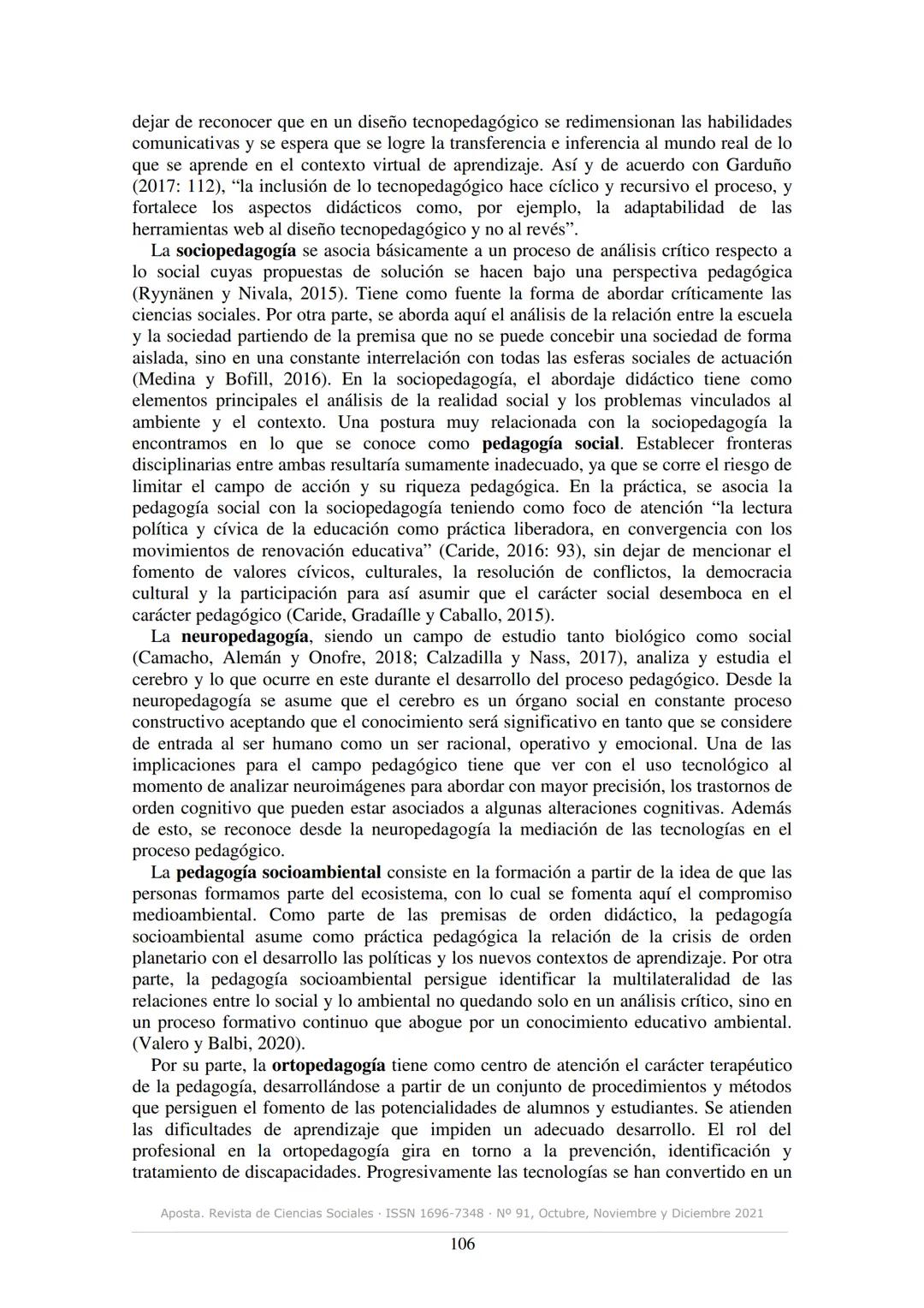 # aposta
revista de ciencias sociales
ISSN 1696-7348
N° 91, Octubre, Noviembre y Diciembre 2021
# Pedagogías emergentes: una aproximación e