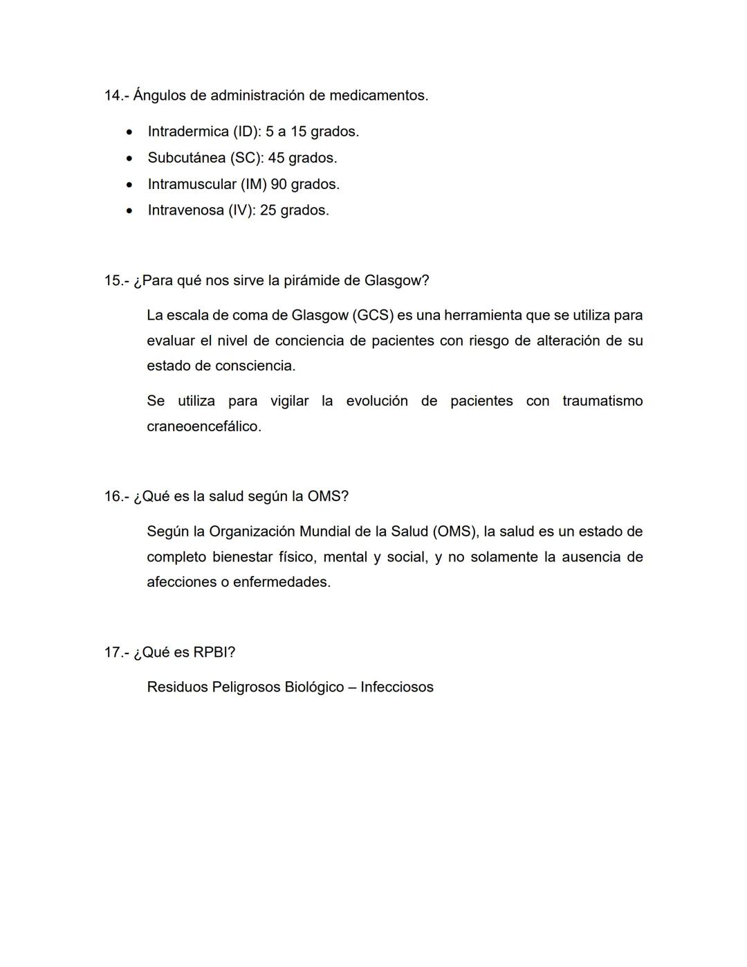 # PRÁCTICA INTEGRADORA I
## PREGUNTAS DE EXAMEN
1.- ¿Qué es el Proceso de Atención de Enfermería (PAE)?
El Proceso de Atención de Enferme