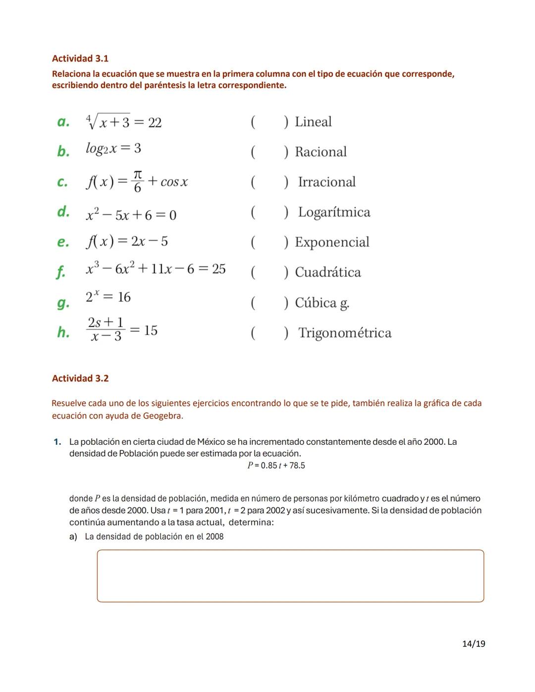 # TEMAS SELECTOS DE MATEMATICAS I
# PROGRESIÓN 3
Analiza funciones lineales y no lineales en el contexto de la modelación de
fenómenos de