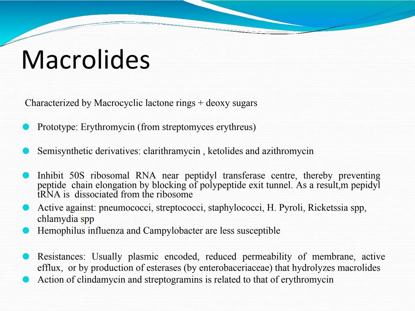ANTIBIÓTICOS Síntesis de la
pared celular
Ciclosporina
Vancomicina
Bacitracina
Penicilina
Cefalosporina
Monobactams
Carbapenems
Metabolismo