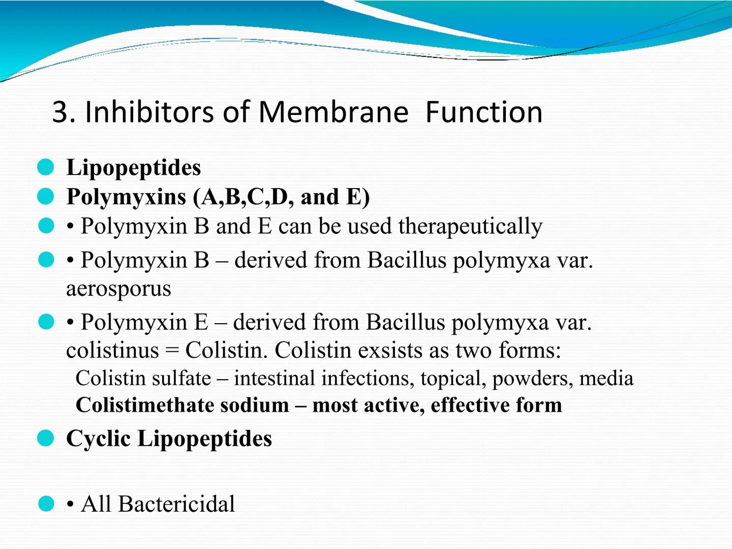 ANTIBIÓTICOS Síntesis de la
pared celular
Ciclosporina
Vancomicina
Bacitracina
Penicilina
Cefalosporina
Monobactams
Carbapenems
Metabolismo
