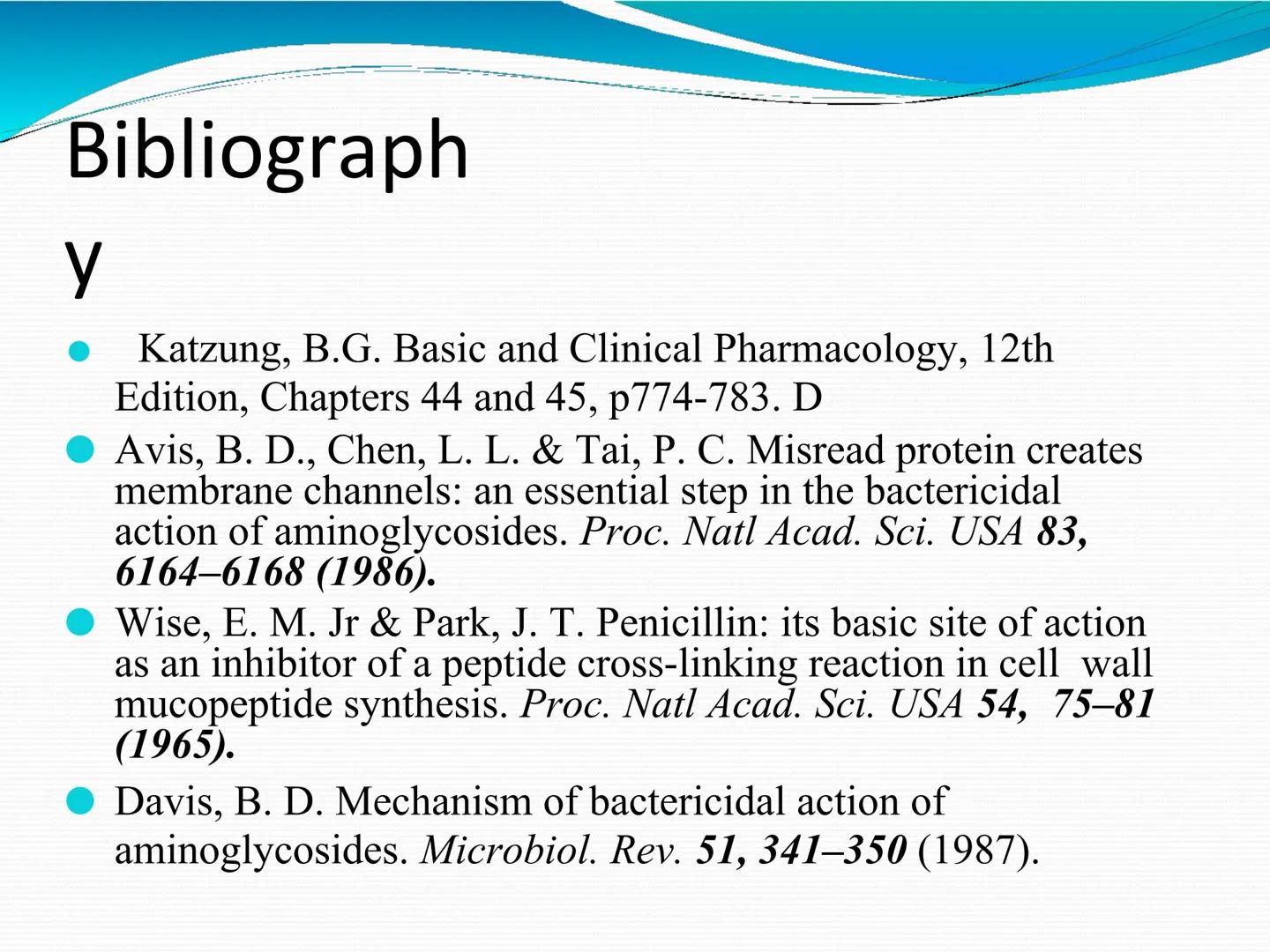 ANTIBIÓTICOS Síntesis de la
pared celular
Ciclosporina
Vancomicina
Bacitracina
Penicilina
Cefalosporina
Monobactams
Carbapenems
Metabolismo