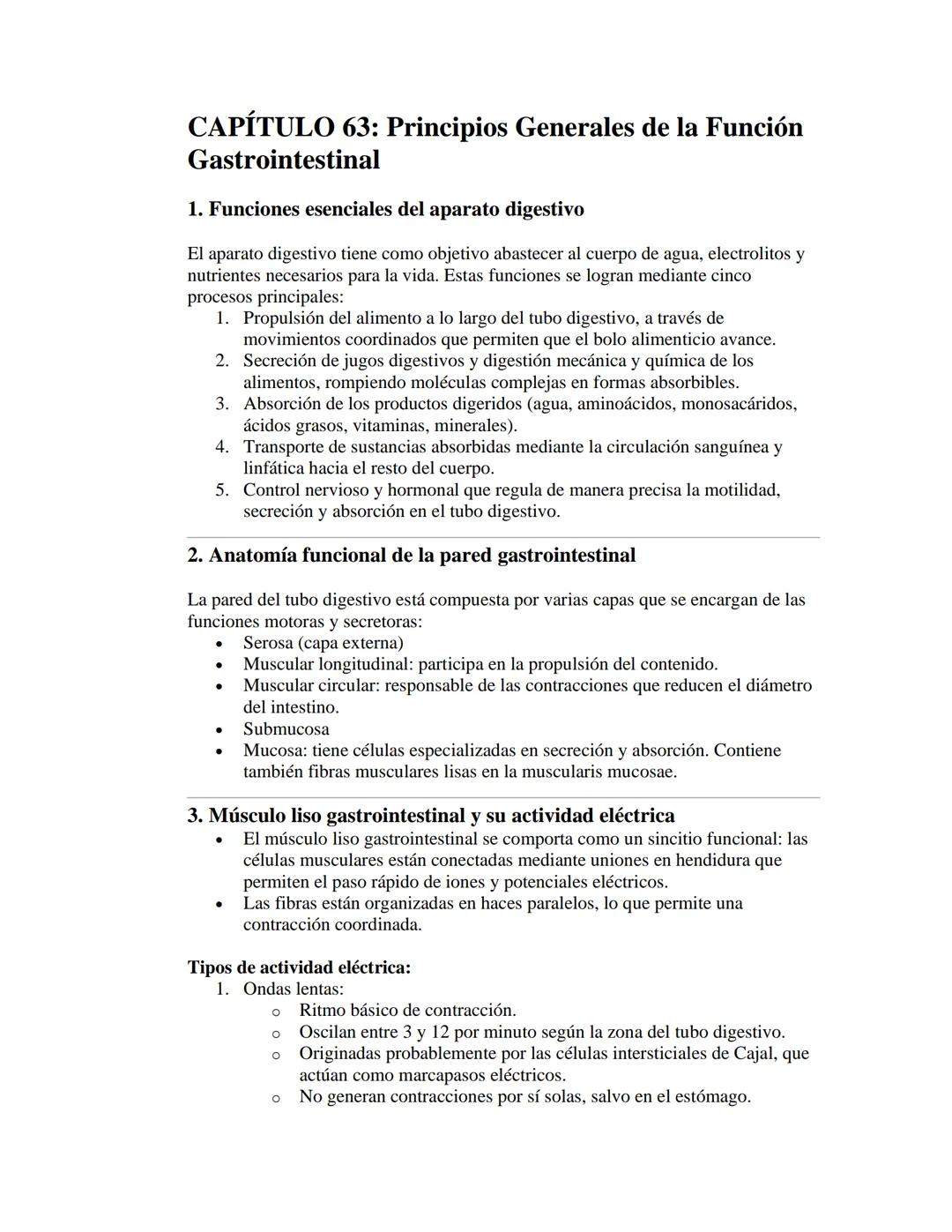 Fisiología de gastrointestinal