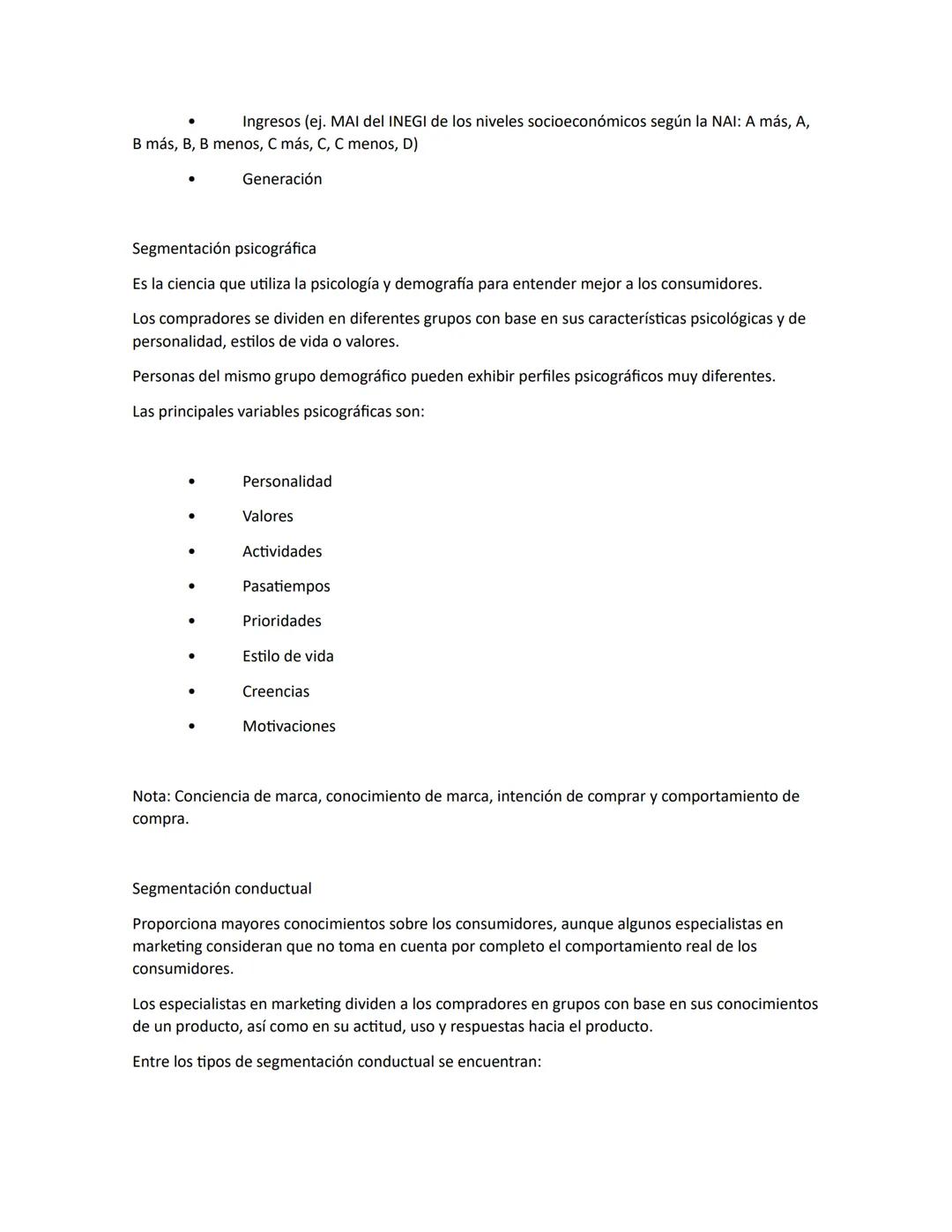 Segmentación de mercado
Identificar mercado, precio, promoción, plaza, producto, valor.
Selecciona uno o más segmentos de mercado, los cua