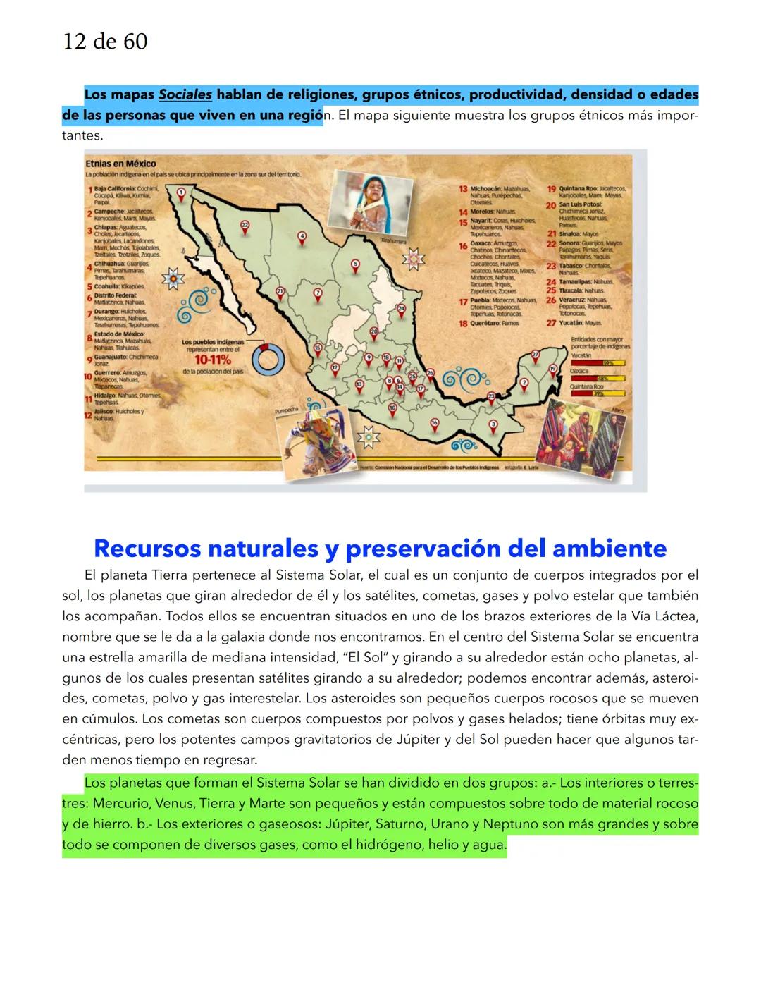 1 de 60
GEOGRAFÍA
El espacio geográfico y los mapas
El espacio, terrestre y marino, es el objeto de estudio de la Geografía y se define como