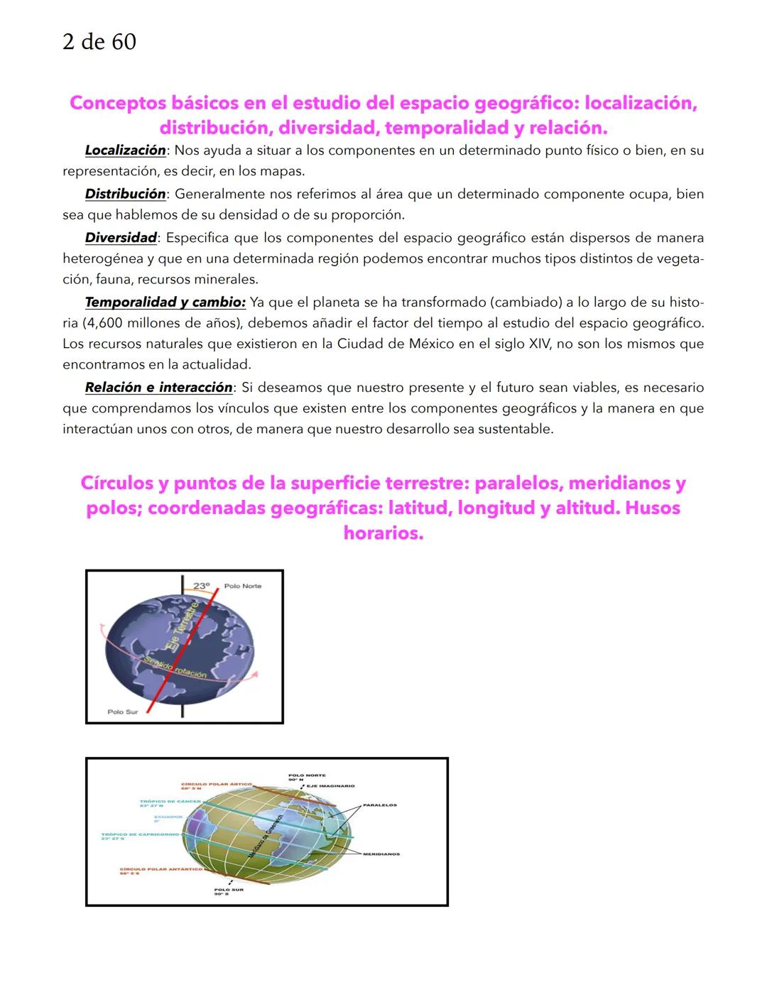 1 de 60
GEOGRAFÍA
El espacio geográfico y los mapas
El espacio, terrestre y marino, es el objeto de estudio de la Geografía y se define como