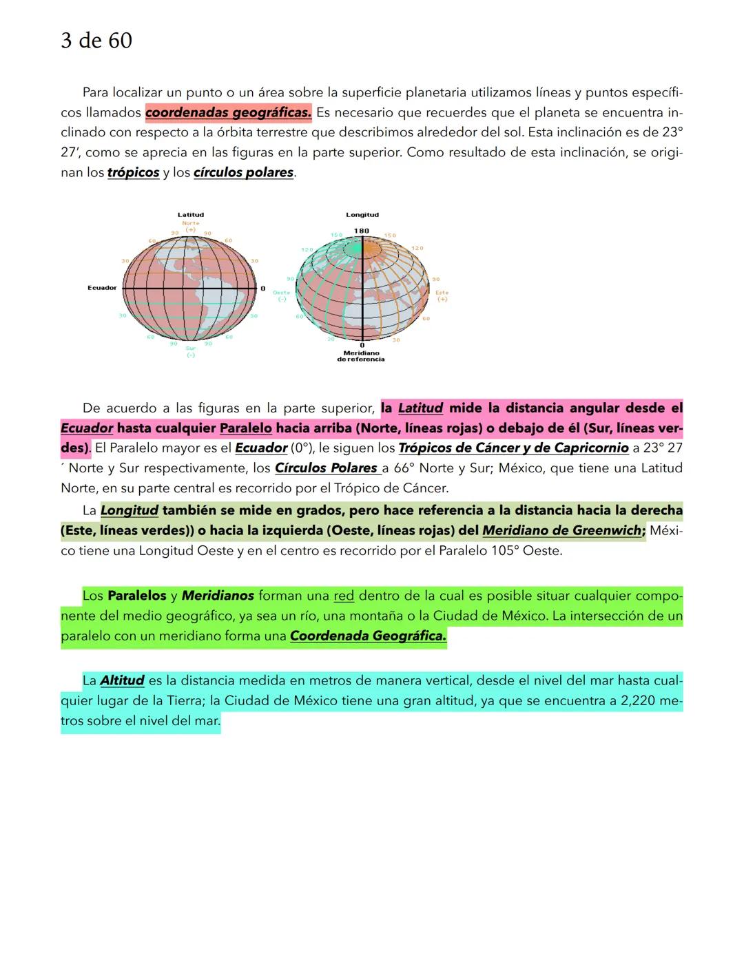 1 de 60
GEOGRAFÍA
El espacio geográfico y los mapas
El espacio, terrestre y marino, es el objeto de estudio de la Geografía y se define como