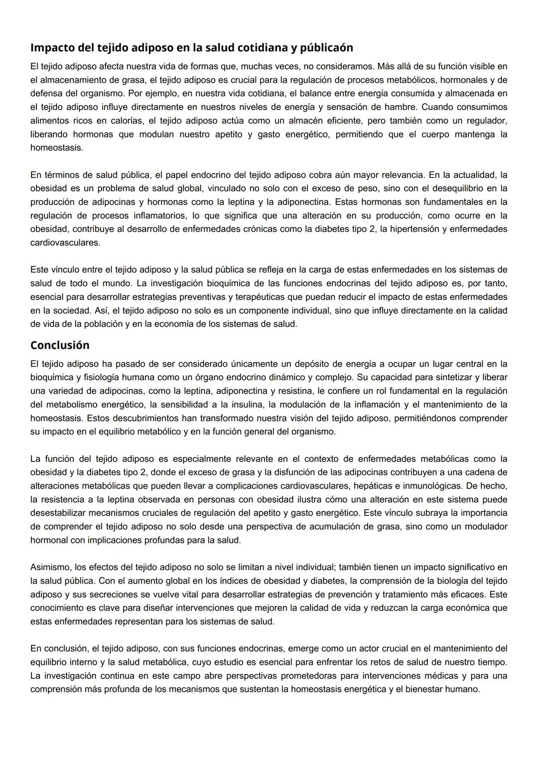 Fatima Dioselina Mercado
Higuera
Bioquímica
EL TEJIDO ADIPOSO COMO
ÓRGANO ENDÓCRINO: IMPACTO
BIOQUÍMICO Y
FISIOPATOLÓGICO
Mendoza Mejía M
